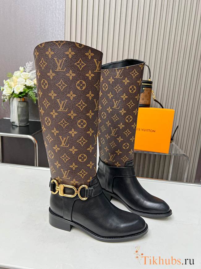 Louis Vuitton LV Monogram Black High Boots - 1