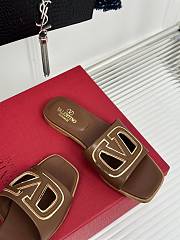 Valentino Garavani Brown Slides - 4