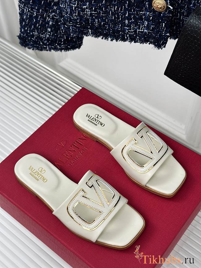 Valentino Garavani White Slides - 1