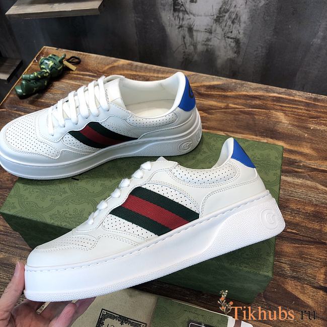 Gucci GG Sneaker With Web White - 1