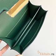 Hermes Epsom Leather Gold Lock Bag In Green Size 19 cm - 2