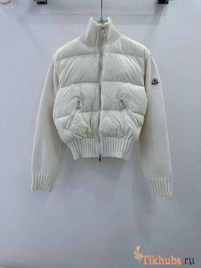 Moncler Wool Puffer White Jacket - 1