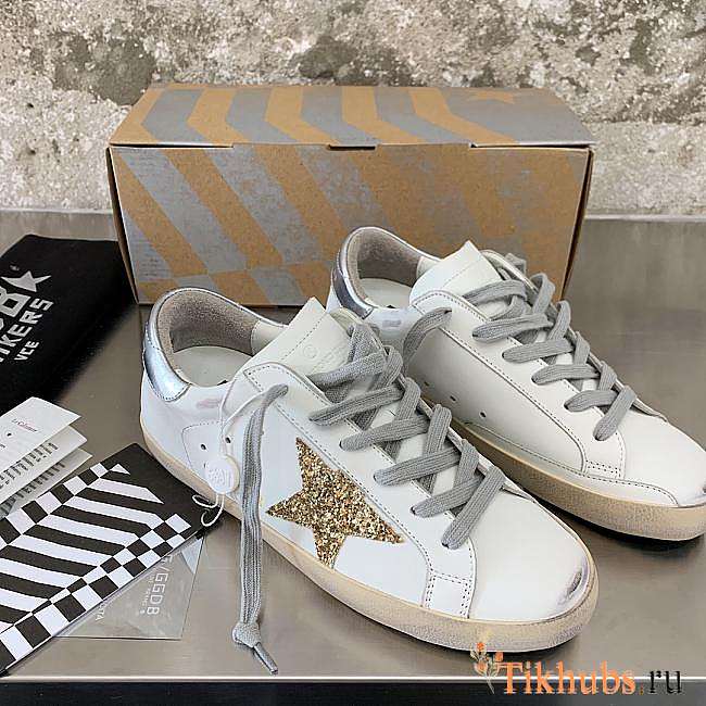 Golden Goose Deluxe Grey Gold Superstar  - 1