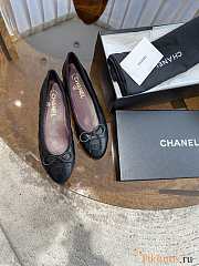 Chanel Ballet Flats Aged Calfskin Black - 1