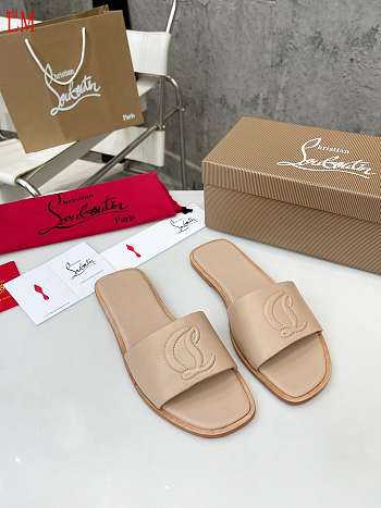 Christian Louboutin Beige Mule Slippers