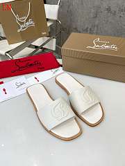 Christian Louboutin White Mule Slippers - 1