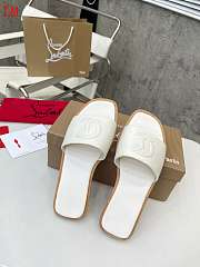 Christian Louboutin White Mule Slippers - 2