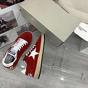 Golden Goose Sneakers Dark Red Suede With White Star - 5