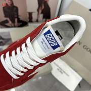 Golden Goose Sneakers Dark Red Suede With White Star - 4