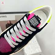 Golden Goose Stardan White Black Pink Yellow Suede Sneaker - 3