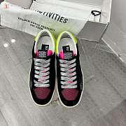 Golden Goose Stardan White Black Pink Yellow Suede Sneaker - 4