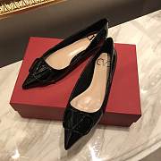 Valentino Garavani VLogo Leather Ballerina Black - 5