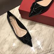 Valentino Garavani VLogo Leather Ballerina Black - 3