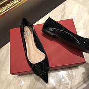 Valentino Garavani VLogo Leather Ballerina Black - 2