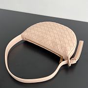 Bottega Veneta Half Moon Zipped Pink Shoulder Bag 23x15x4cm - 3