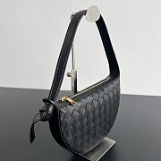 Bottega Veneta Half Moon Zipped Black Shoulder Bag 23x15x4cm - 5