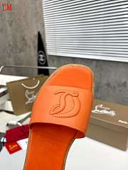 Christian Louboutin Orange Mule Slippers - 4