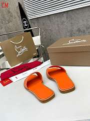 Christian Louboutin Orange Mule Slippers - 3