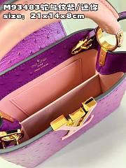 Louis Vuitton LV Mini Capucines Purple Ostrich 21x14x8cm - 4