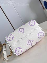 Louis Vuitton LV Speedy White Purple Bag 20cm - 4