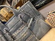 Chanel Shopping Tote Bag Denim Blue 32x5x24x15.5 - 3