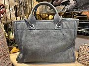 Chanel Shopping Tote Bag Denim Blue 32x5x24x15.5 - 2