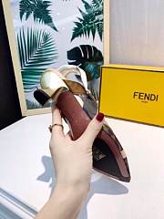 Fendi Black Colibri Slingback Pump 5cm - 4