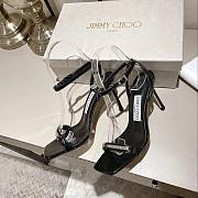 Jimmy Choo Jaxon 95 Patent Black Leather Sandals - 2