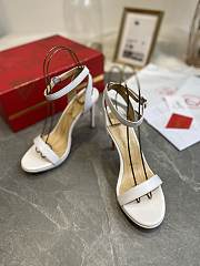 Christian Louboutin Queen Ankle Strap Sandal White Heel 10cm - 4