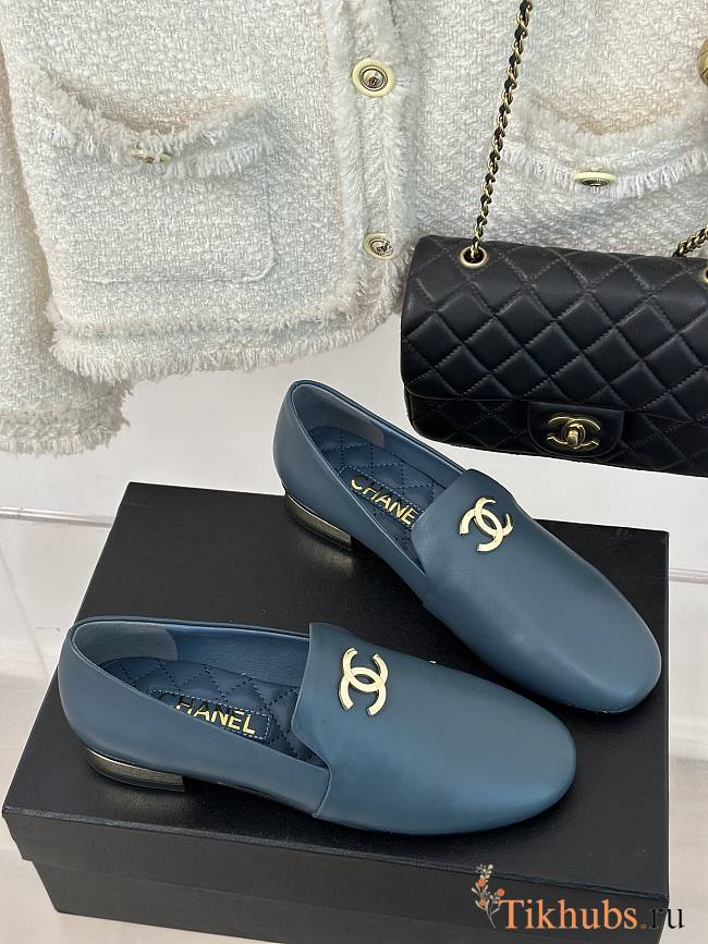 Chanel Blue Loafer - 1