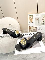 Dior Forever Heeled Slide Black Calfskin 5cm - 4