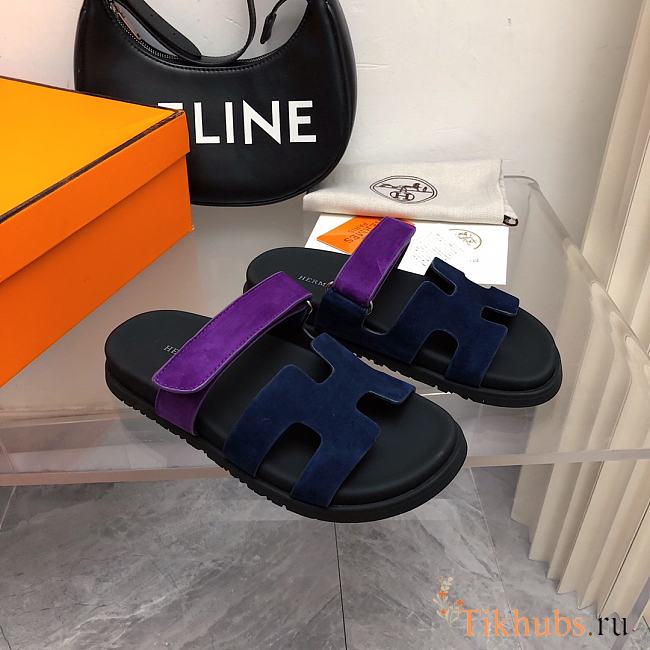 Hermes Chypre Sandal Black Violet Purple Blue - 1