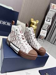 Dior B23 Oblique High Top Sneaker Brown White - 1