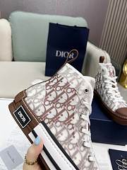 Dior B23 Oblique High Top Sneaker Brown White - 4