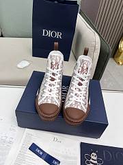 Dior B23 Oblique High Top Sneaker Brown White - 2