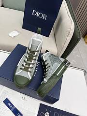 Dior B23 High Olive Sneaker Oblique - 2