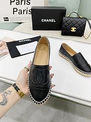 Chanel Espadrille Black Leather - 4