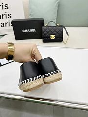 Chanel Espadrille Black Leather - 2