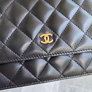 Chanel Wallet On Chain Woc Black Lambskin Gold 19cm - 4