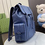 Gucci Jumbo GG Backpack Blue 41x34x12cm - 5