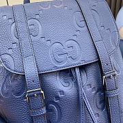 Gucci Jumbo GG Backpack Blue 41x34x12cm - 2