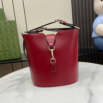 Gucci Mini Bucket Shoulder Bag Red 18.5x20.5x12.5cm