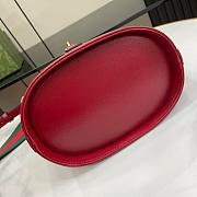 Gucci Mini Bucket Shoulder Bag Red 18.5x20.5x12.5cm - 5