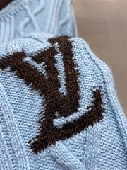 Louis Vuitton LV Cable-Knit Wool Blue Sweater - 5