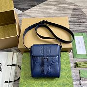 Gucci Jumbo GG Small Messenger Bag Blue 18.5x14.5x4.5cm - 1