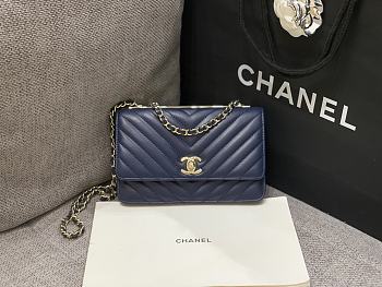 Chanel WOC 80983 V Dark Blue GHW