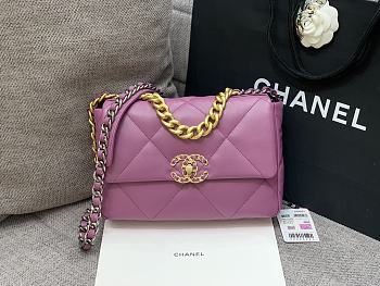 Chanel 19 Bag Purple Gold 26cm