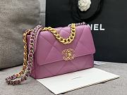 Chanel 19 Bag Purple Gold 26cm - 5