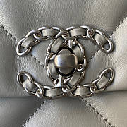 Chanel 19 Flap Bag Grey Silver 26cm - 2