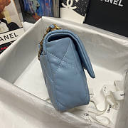 Chanel 19 Flap Bag Blue Gold Lambskin 26cm - 6